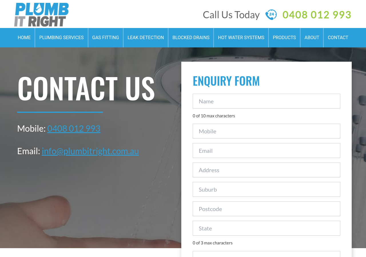 Screenshot of Contact Us | PlumbItRight