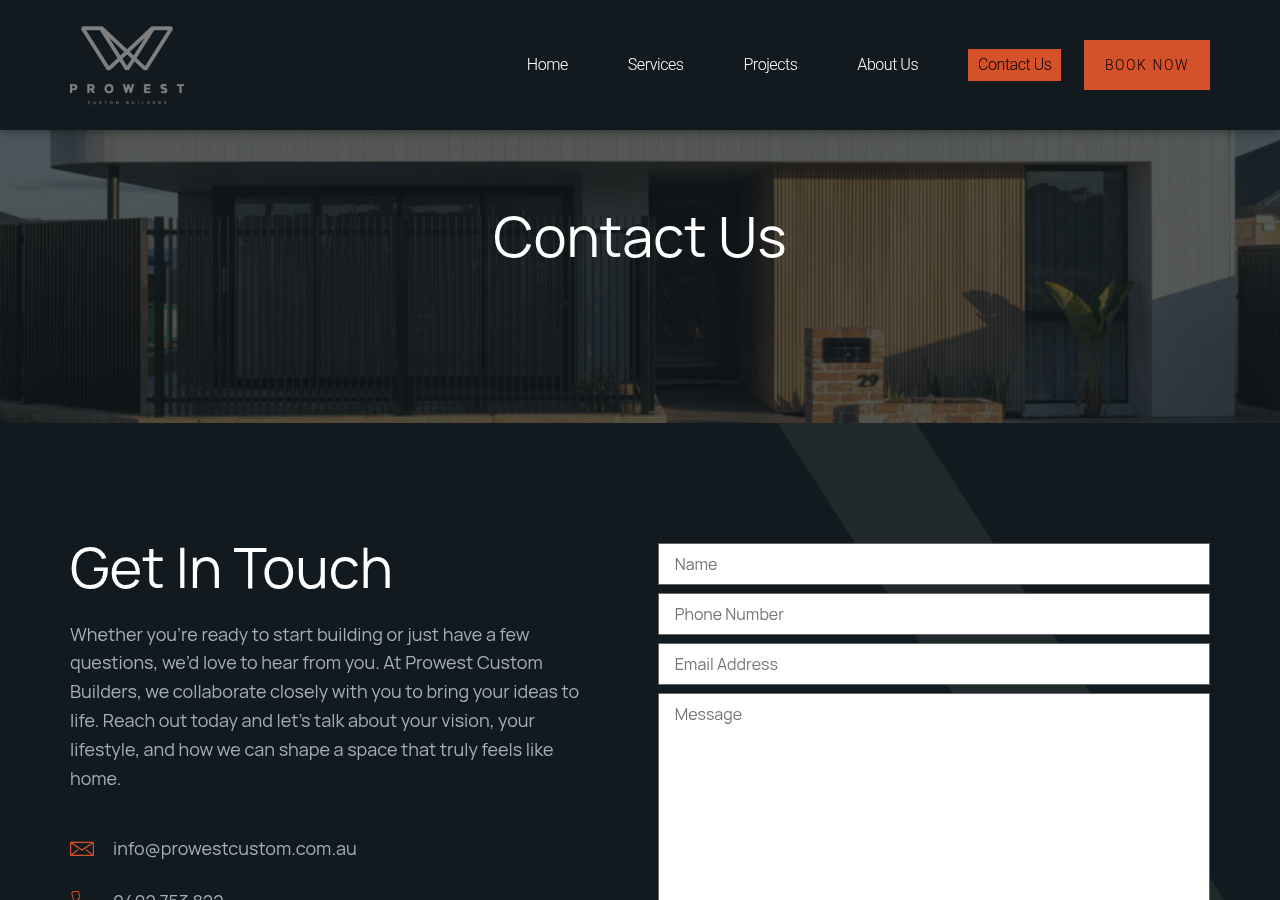 Screenshot of Contact Us | Prowest Custom Builders