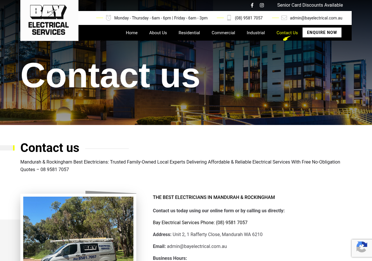 Screenshot of Contact us - Bay Electrical Services
