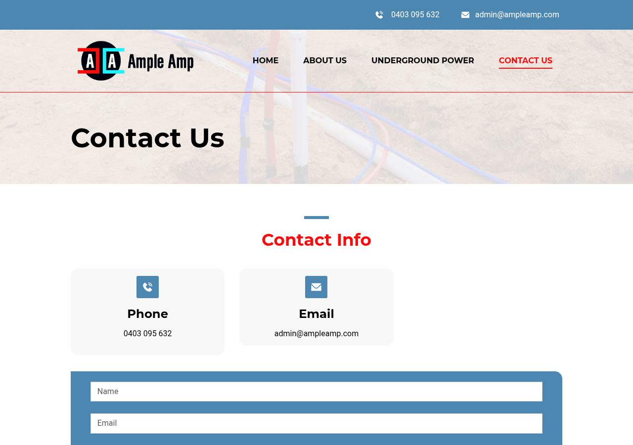 Screenshot of Contact Us - Ample Amp Electrician