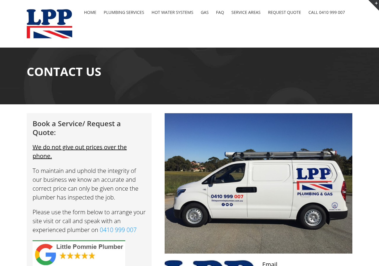 Screenshot of Contact Little Pommie Plumber- Call 0410 999 007 - Open 24 hours