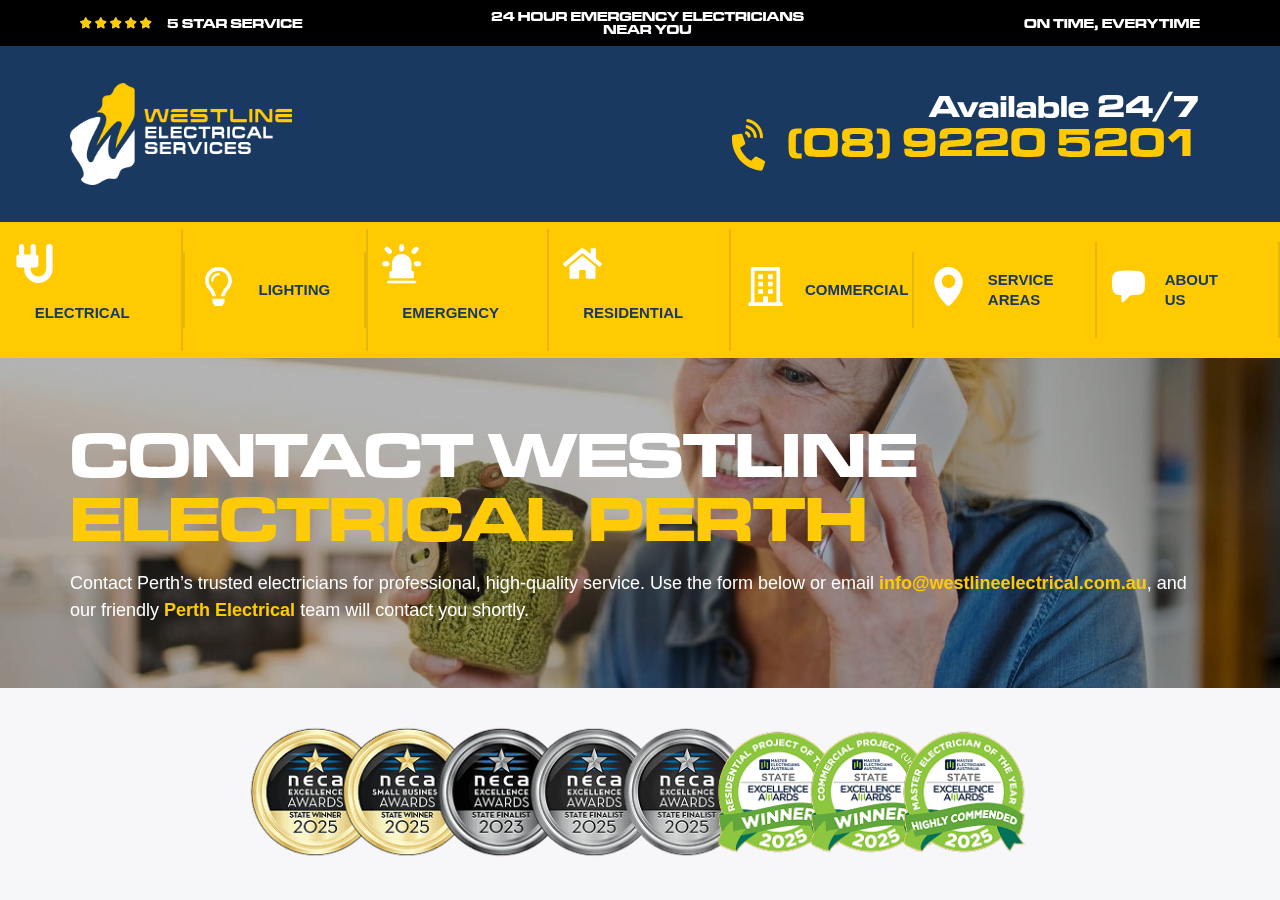 Screenshot of Contact | Westline Electrical Services