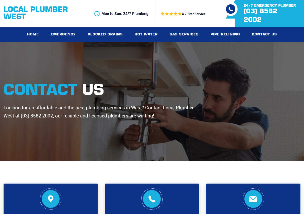 Screenshot of Contact Us - Local Plumber West West on (03) 8582 2002 - Local Plumber West