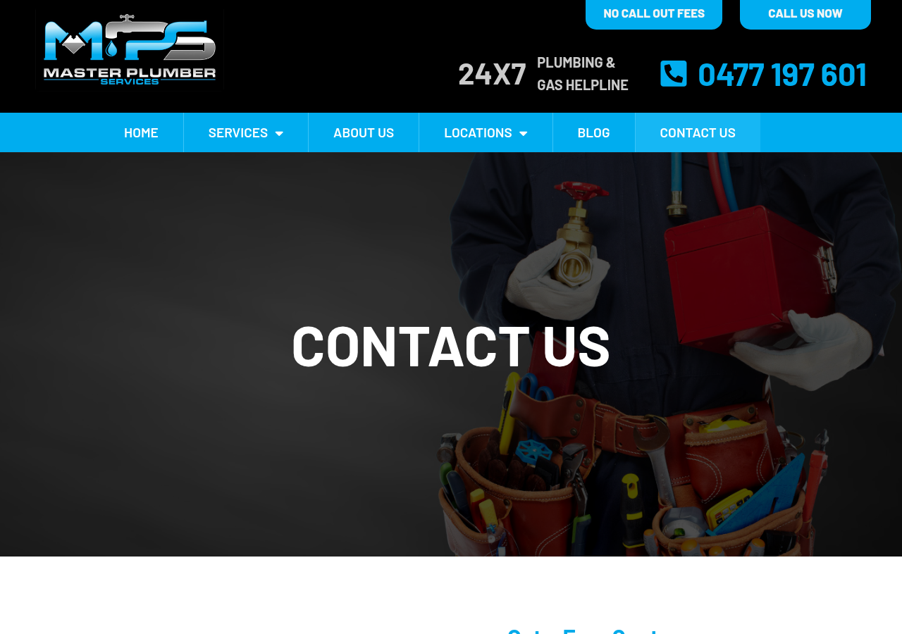 Screenshot of Contact Us - Master Plumber Services