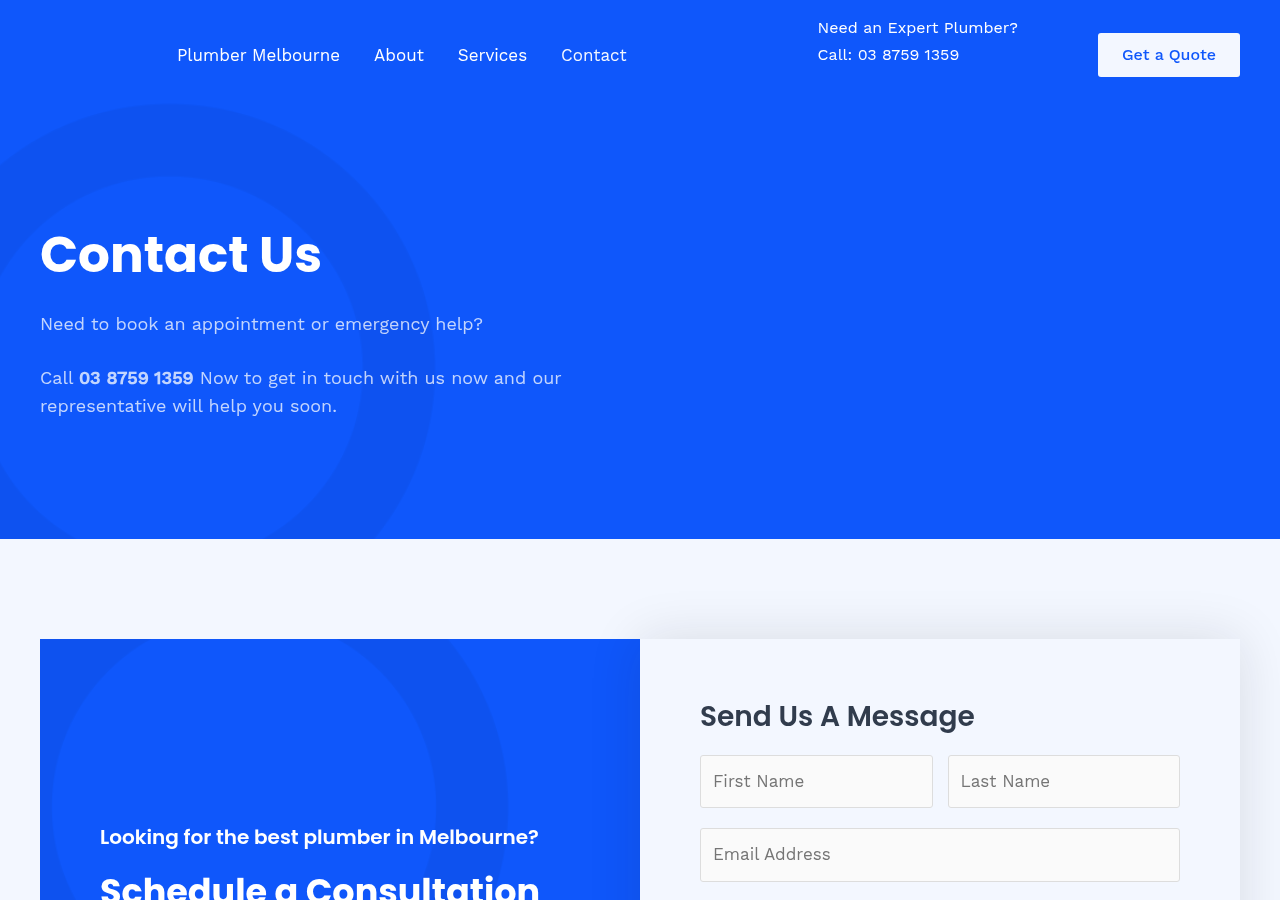 Screenshot of Contact - plumber.melbourne