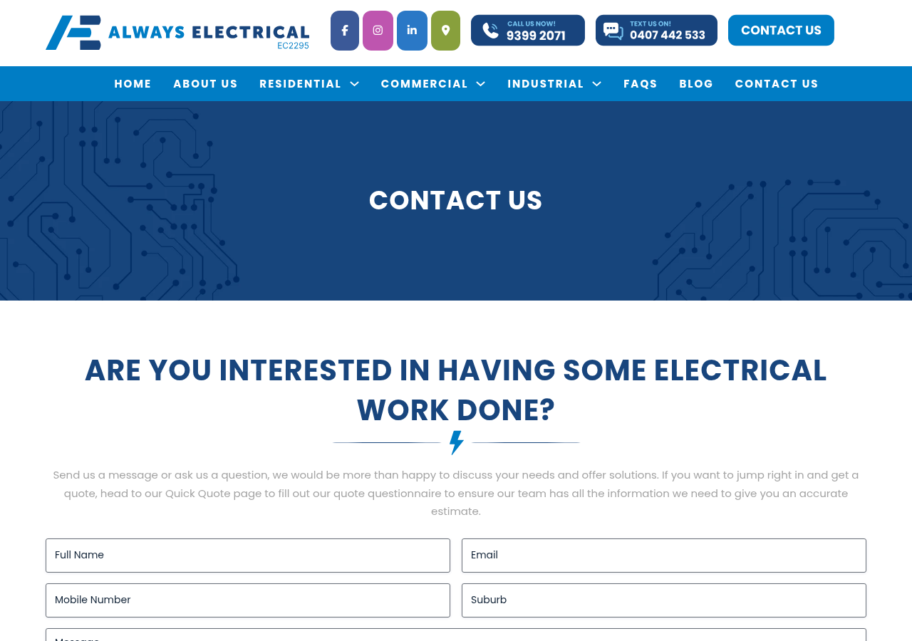Screenshot of Contact Us for Expert Electrical Services in Perth, WA
