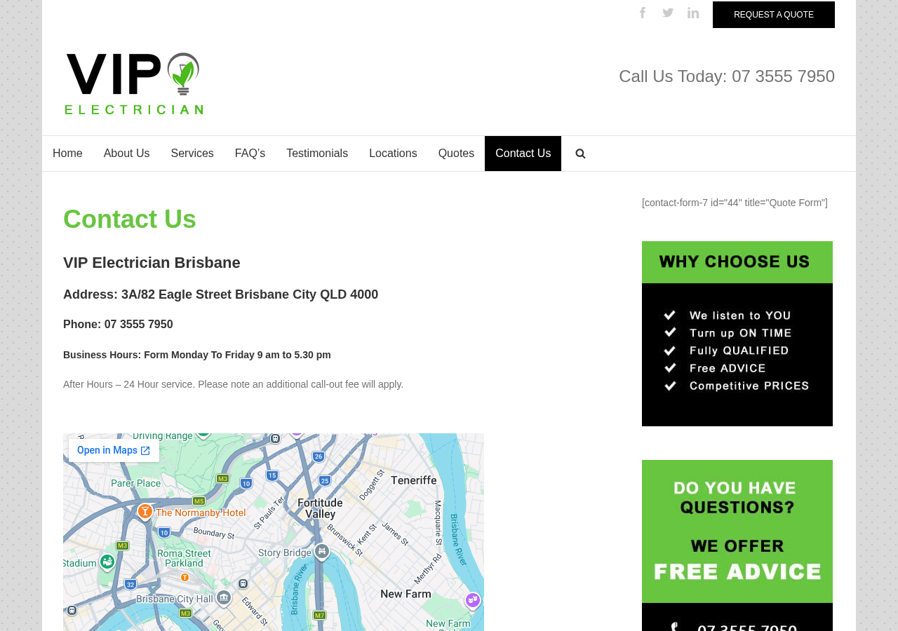 Screenshot of Contact Us | VIP Electrician BrisbaneContact Us | VIP Electrician Brisbane