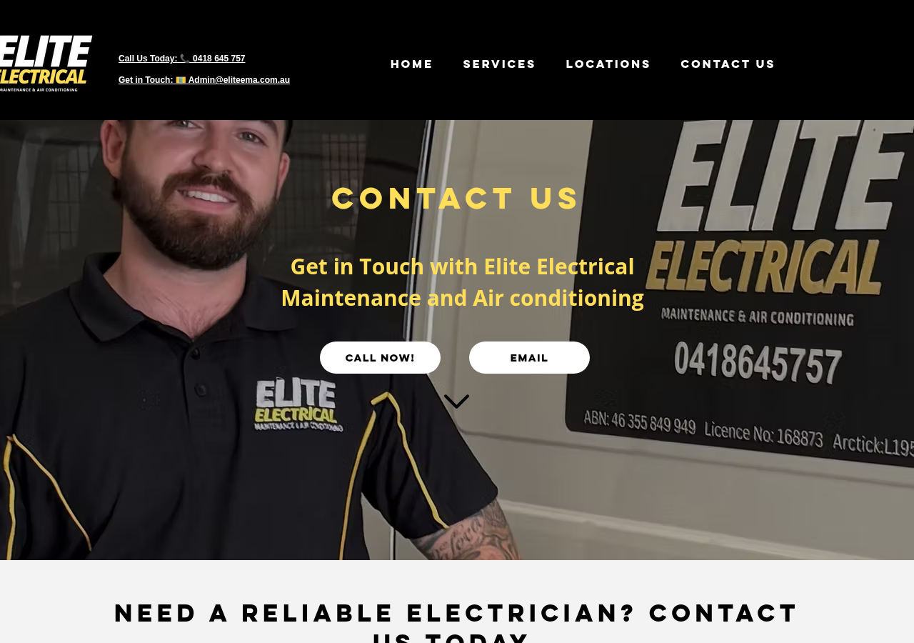 Screenshot of Contact Us | Elite Electrical Brisbane | Book a Local Electrician
