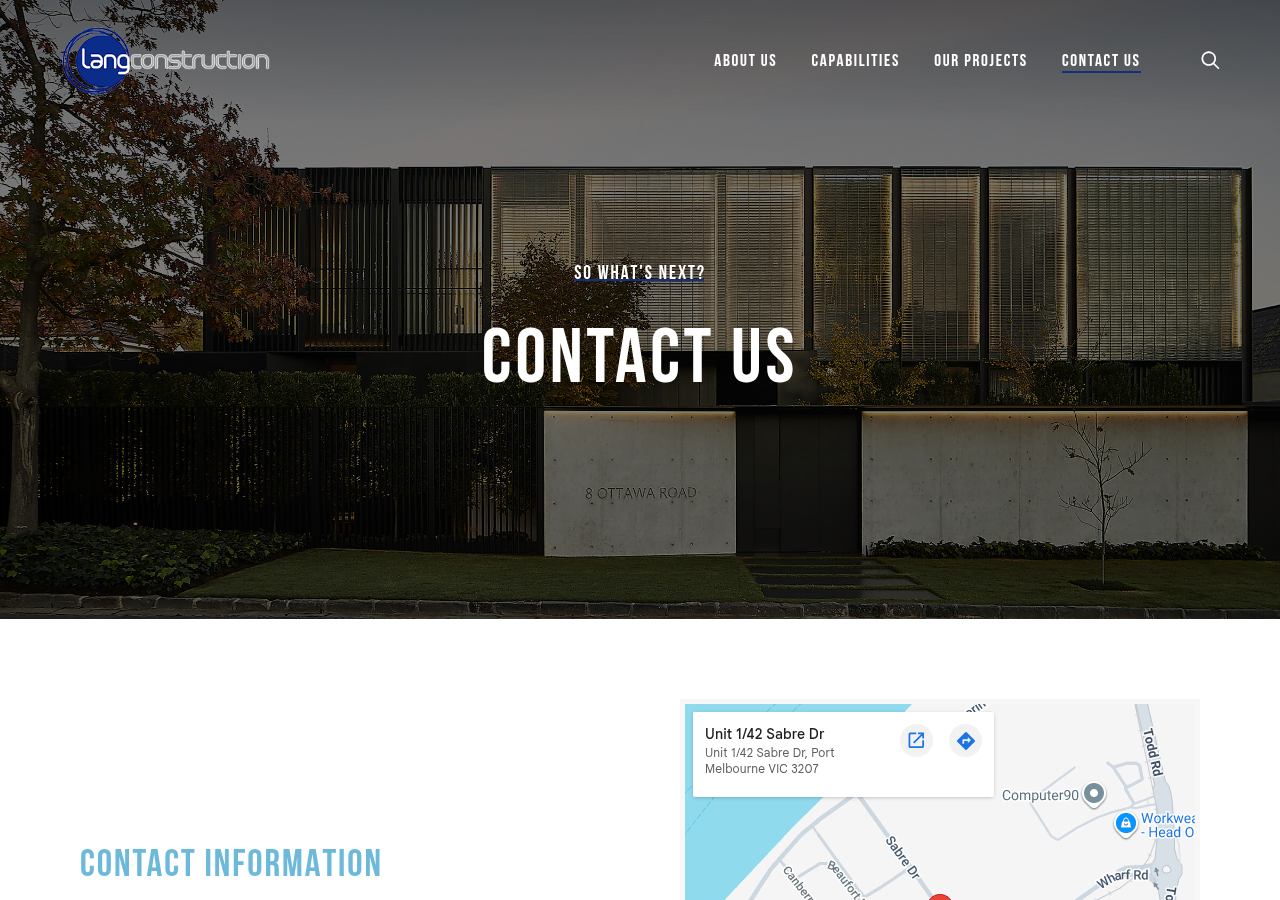 Screenshot of Contact Us – Lang Construction