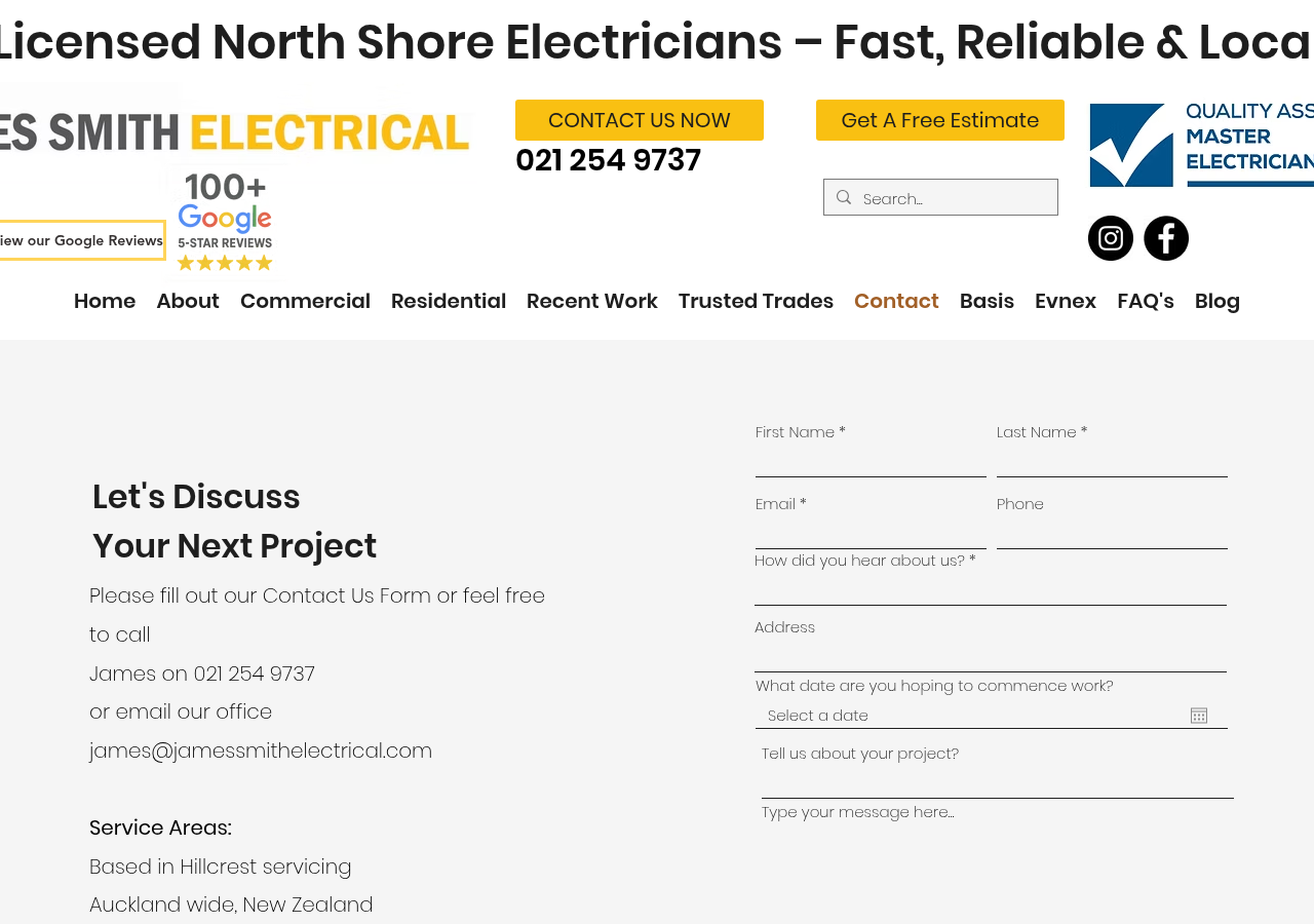 Screenshot of Contact | Electrician | Auckland