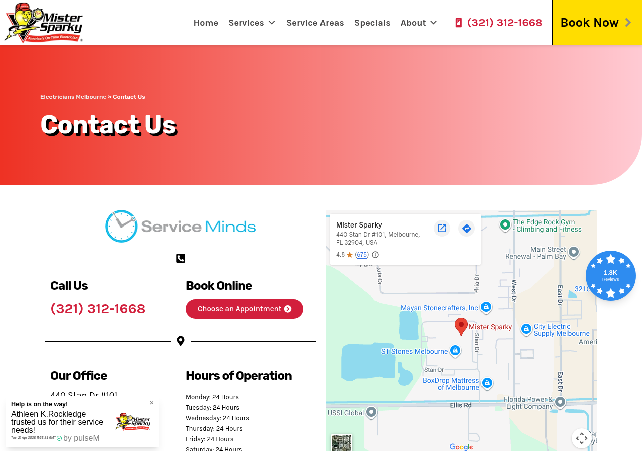 Screenshot of Contact Us | Melbourne Mister Sparky
