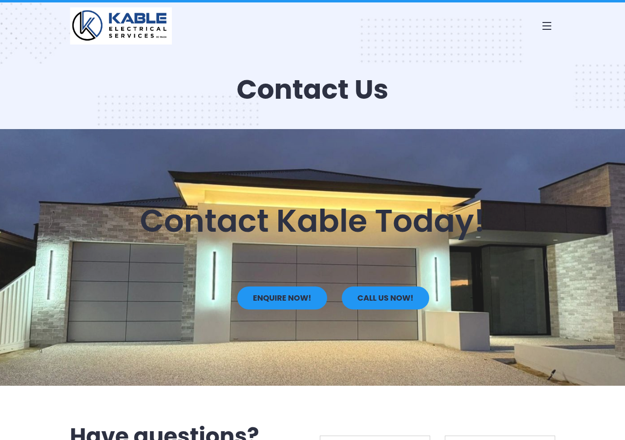 Screenshot of kableelectrical.com.au