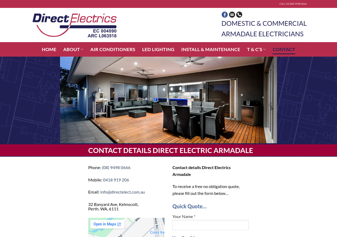 Screenshot of Contact details DIRECT ELECTRICS ARMADALE