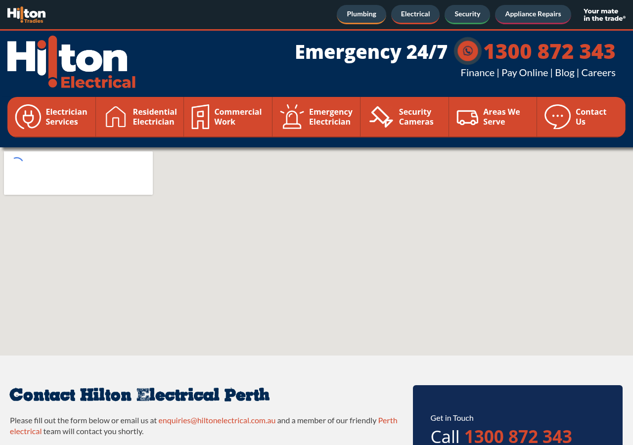 Screenshot of Contact Us - Emergency? Call 6350 0900 | Hilton Electrical Perth