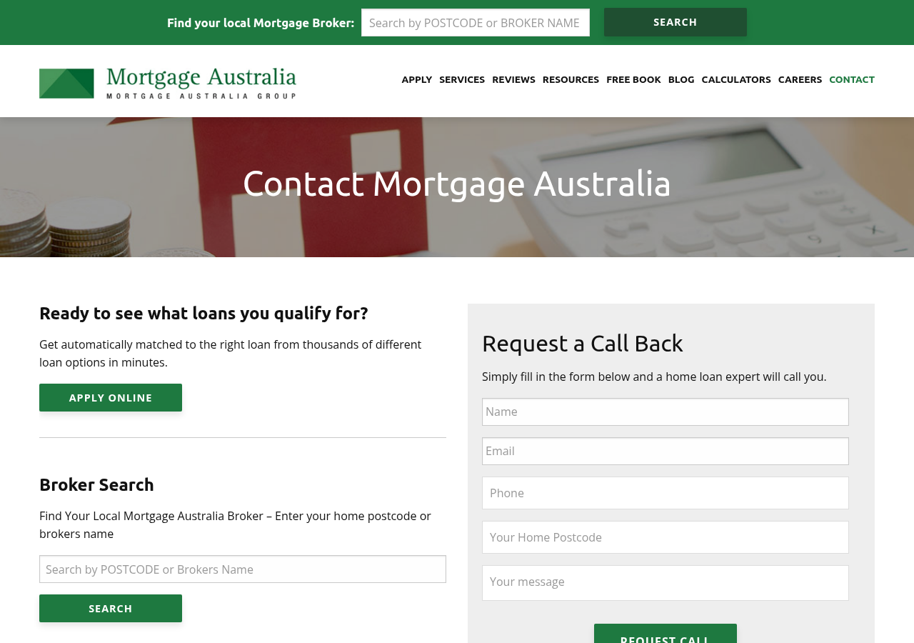 Screenshot of Contact | Mortgage Australia