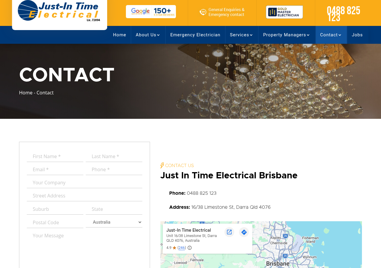 Screenshot of Contact Us | Just-In Time Electrical