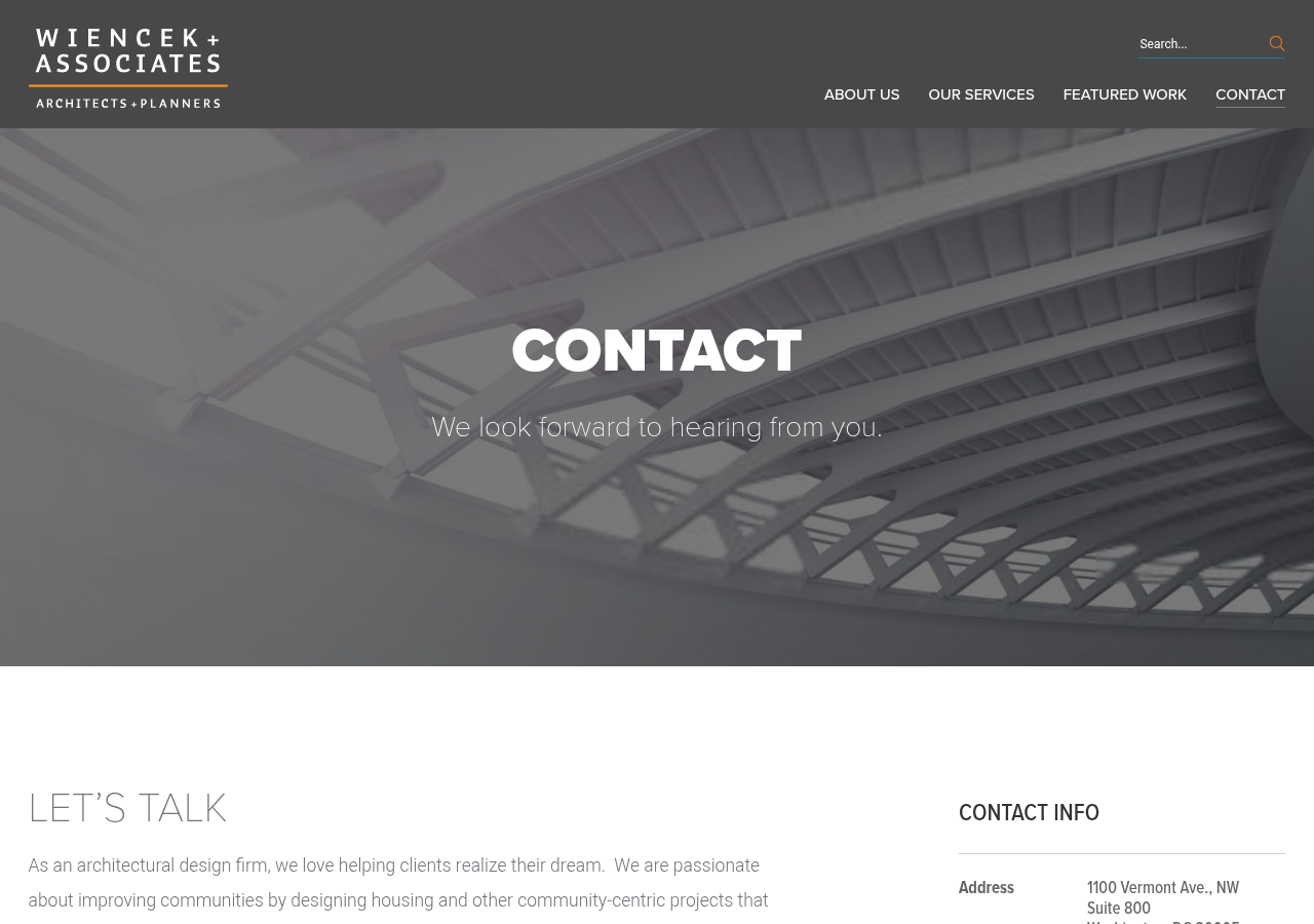 Screenshot of Contact - Wiencek + Associates | Architects + Planners