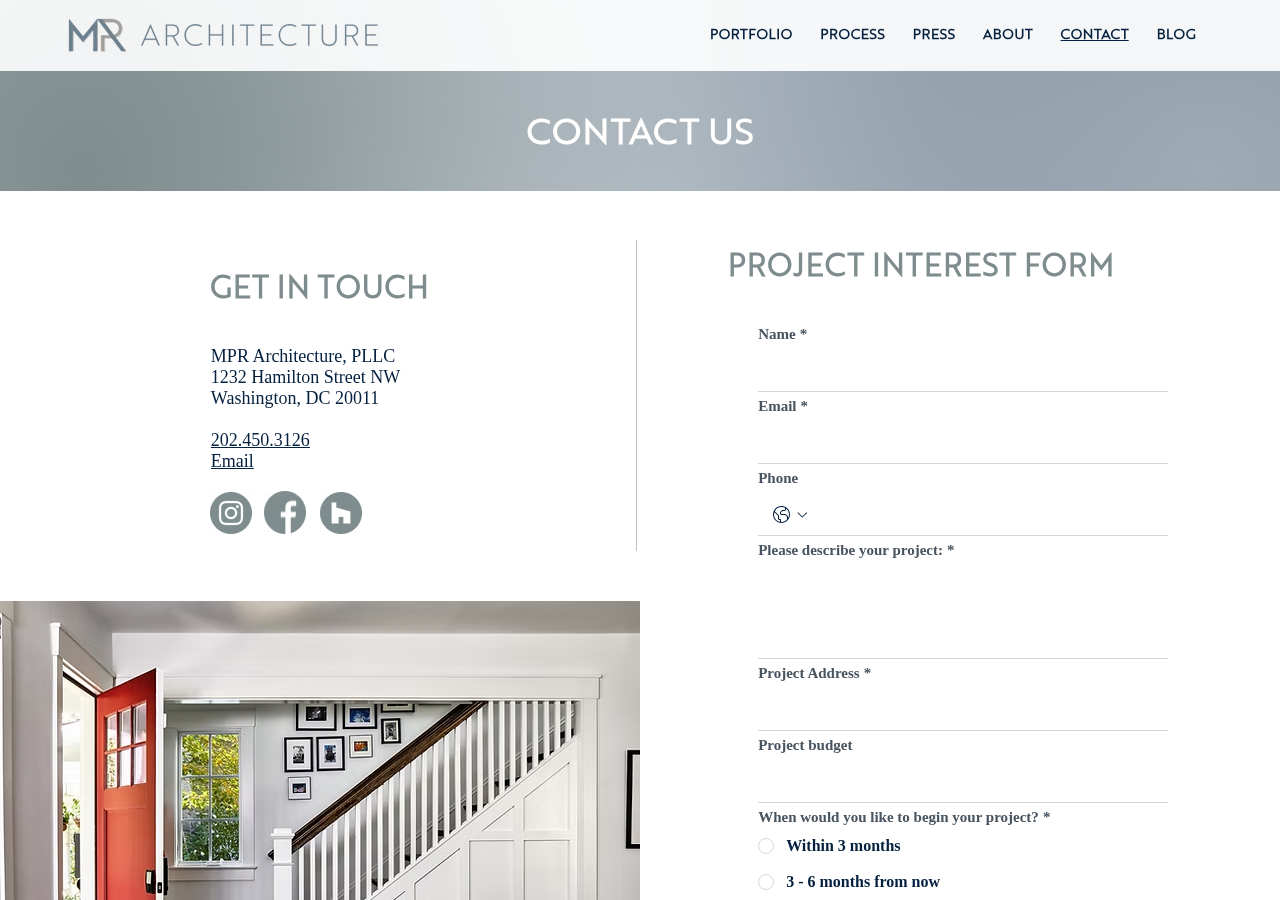 Screenshot of CONTACT | MPR Architecture