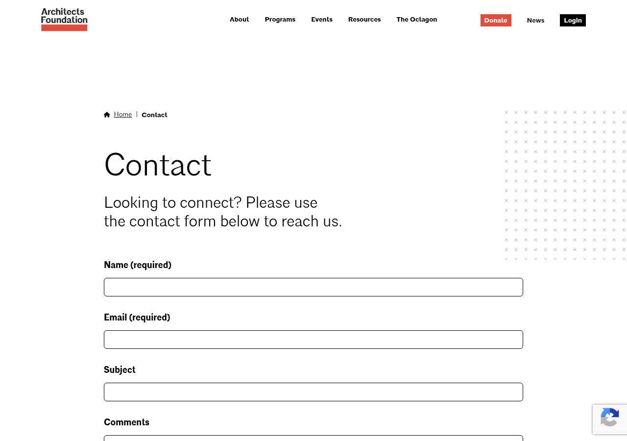 Screenshot of Contact us | Architects FoundationContact us | Architects Foundation