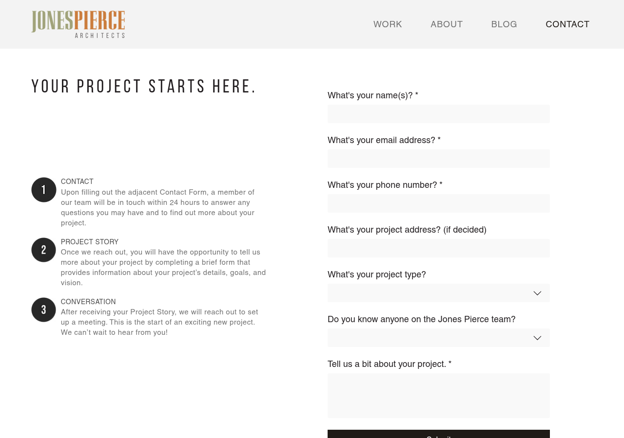 Screenshot of Contact | JonesPierce.com