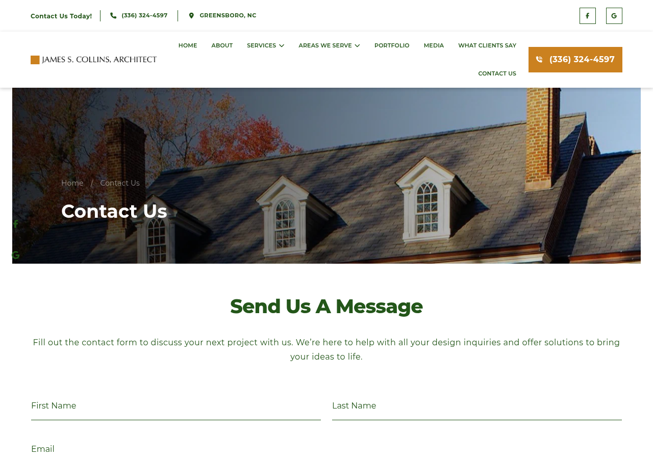 Screenshot of Contact Us