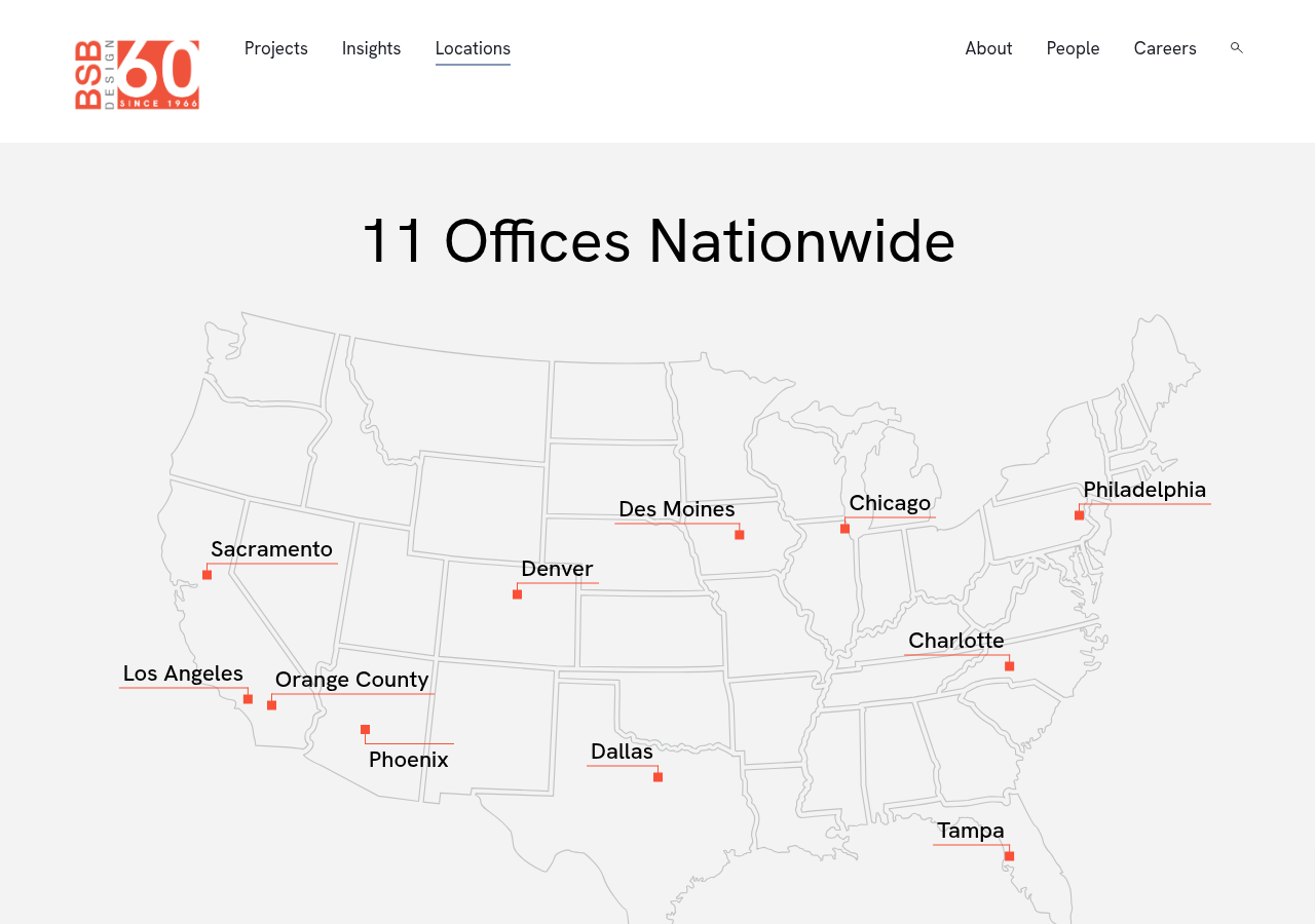 Screenshot of Locations - BSB Design
