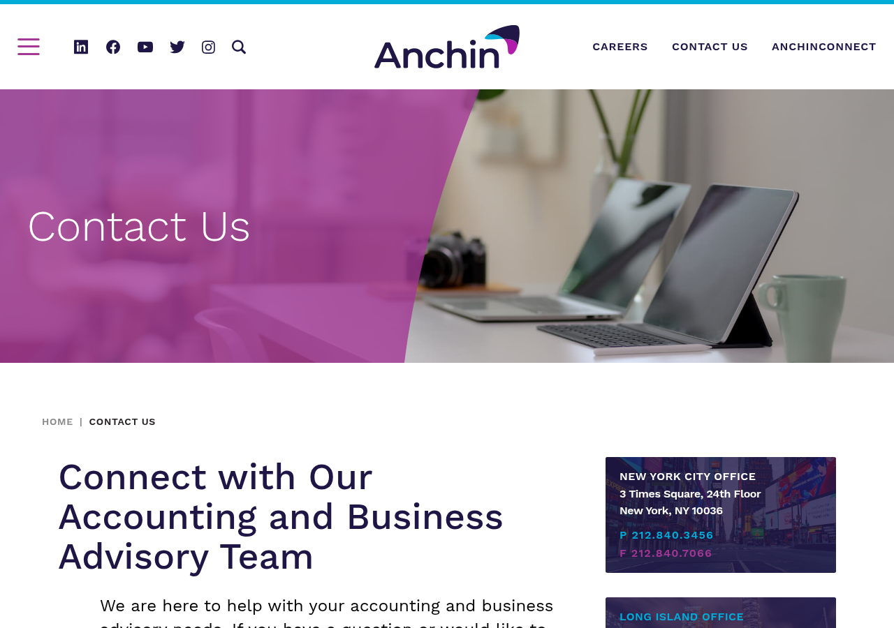 Screenshot of Contact Us - Anchin, Block & Anchin LLP