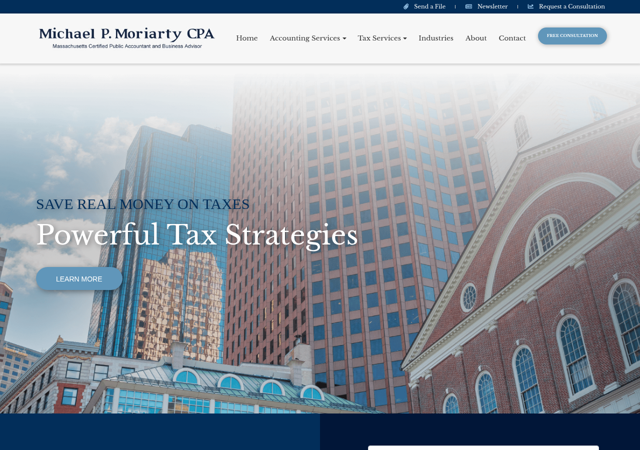 Screenshot of Boston CPA Accounting Firm | Moriarty CPA