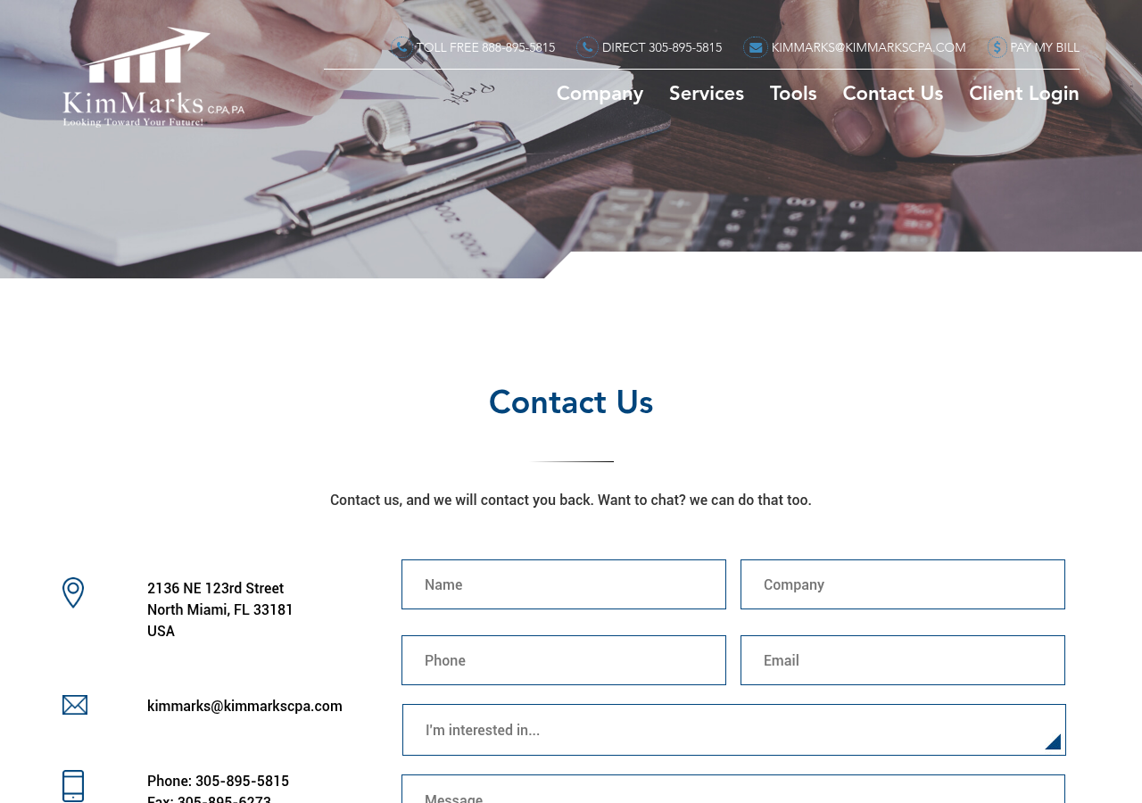 Screenshot of Contact Kim Marks CPA - #1 Rated Florida CPA and Miami CPA | Kim Marks
