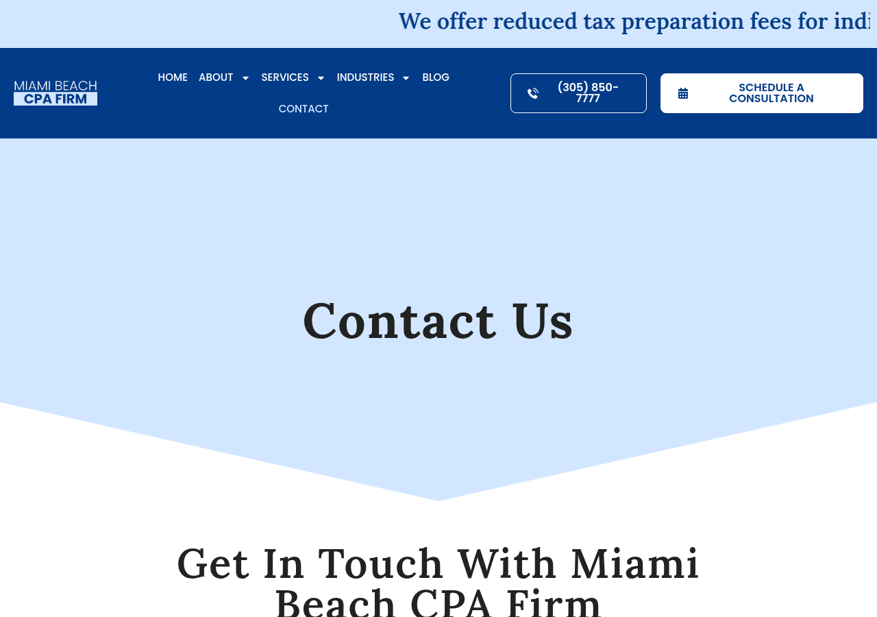 Screenshot of Contact Us - Miami Beach CPA Firm