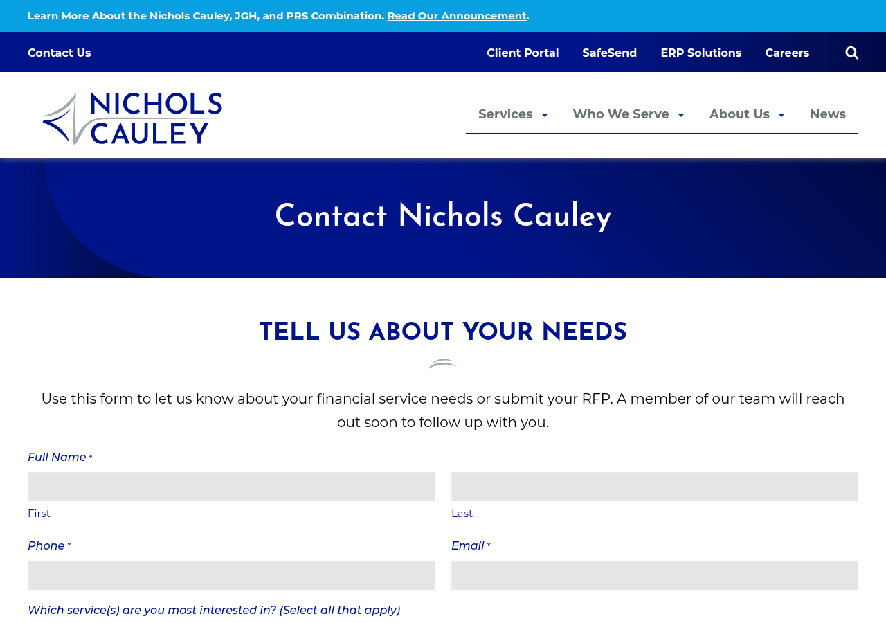 Screenshot of Contact | Nichols Cauley