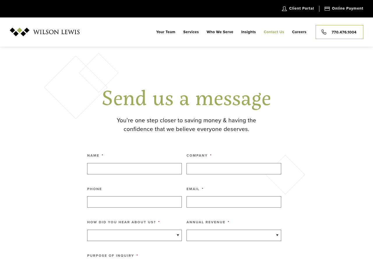 Screenshot of Contact Us | Atlanta CPA Firm | Atlanta CPA Firm