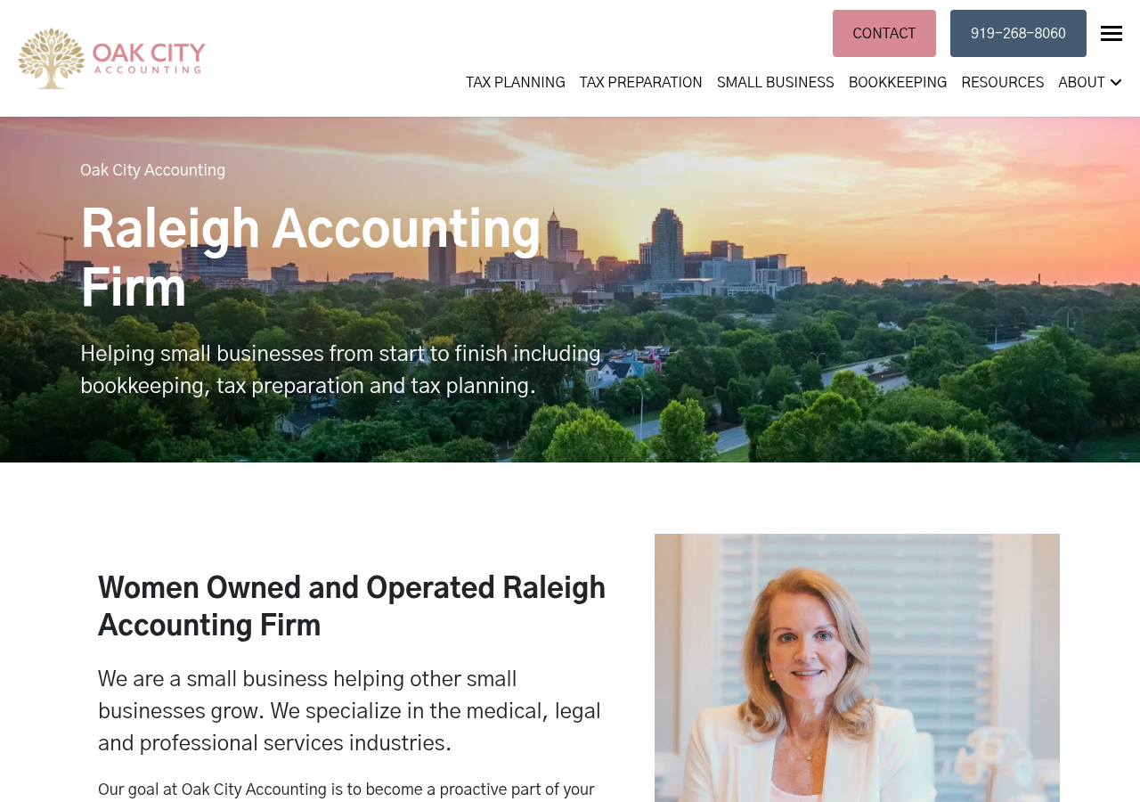 Screenshot of Raleigh Accounting Firm | Oak City Accounting
