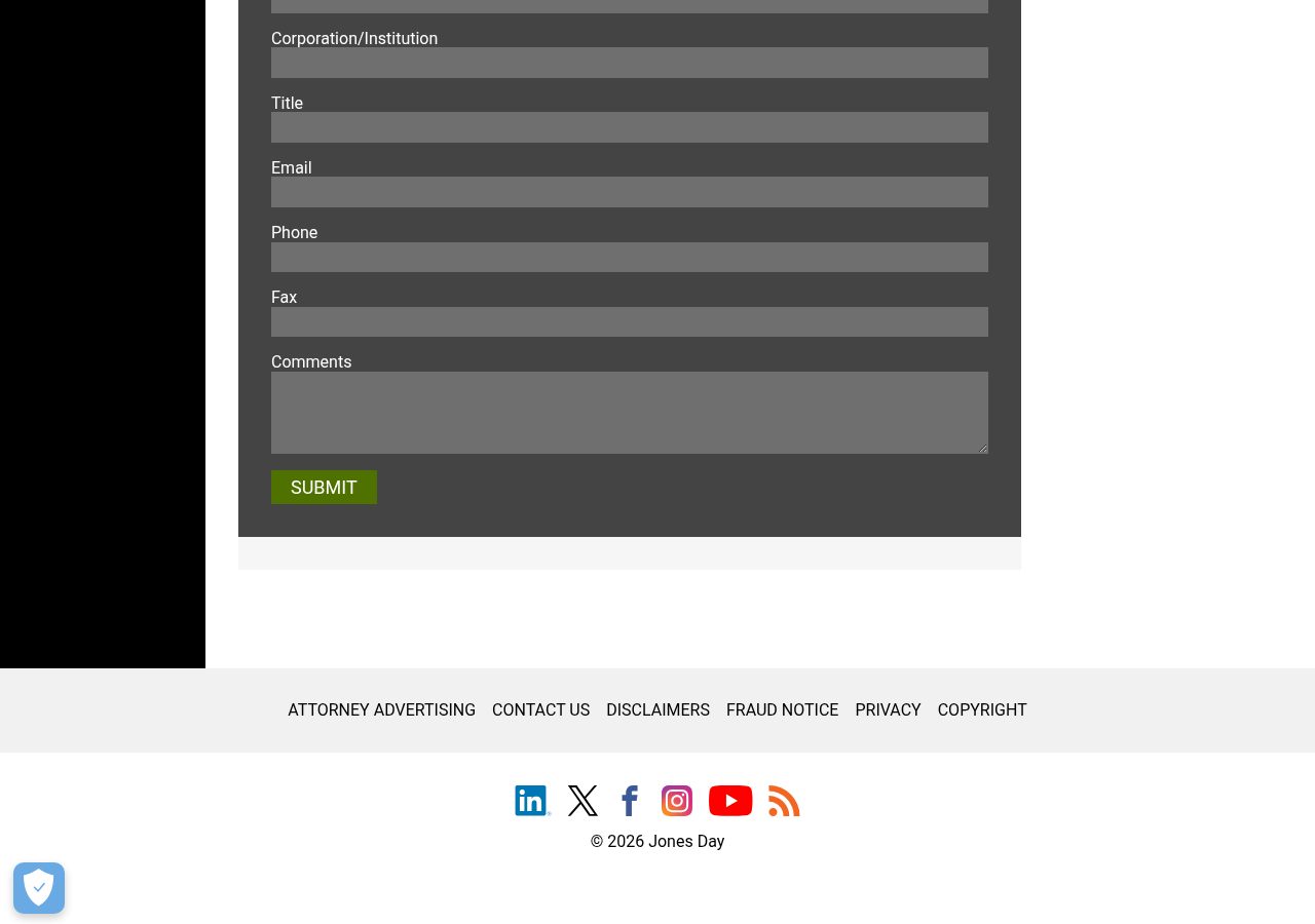 Screenshot of Jones Day Contact Us page | Jones DaySearch