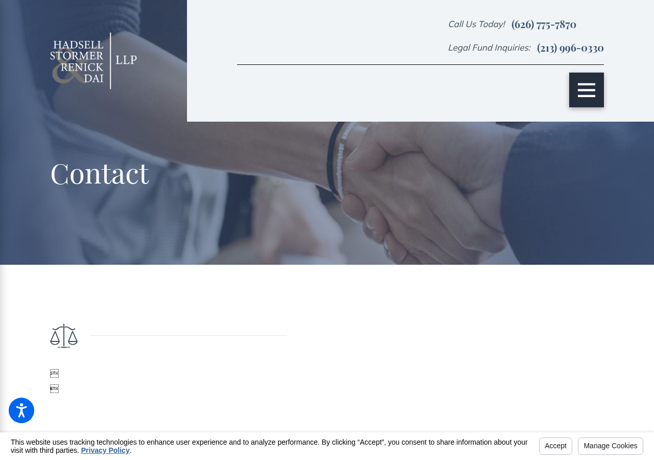 Screenshot of Contact | Hadsell Stormer Renick & Dai LLP