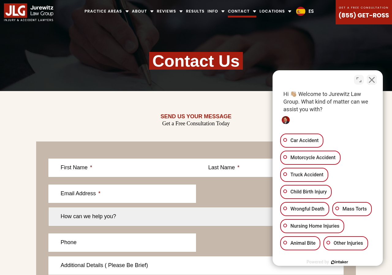 Screenshot of Contact Us | Jurewitz Law Group