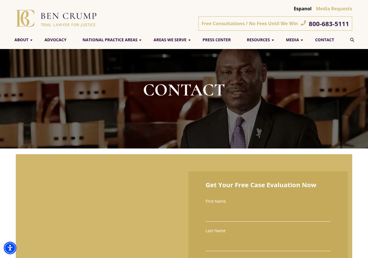 Screenshot of Contact - Ben Crump