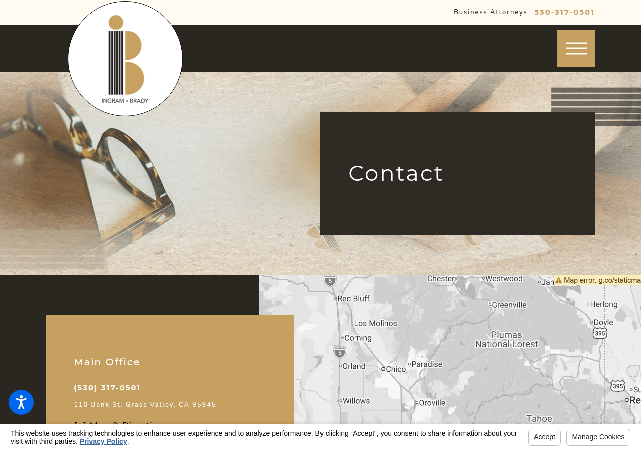 Screenshot of Contact Us | Ingram Brady