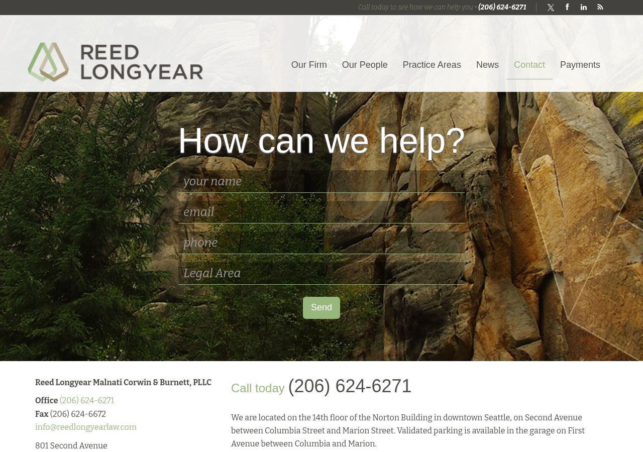 Screenshot of Speak to an Attorney - Reed Longyear