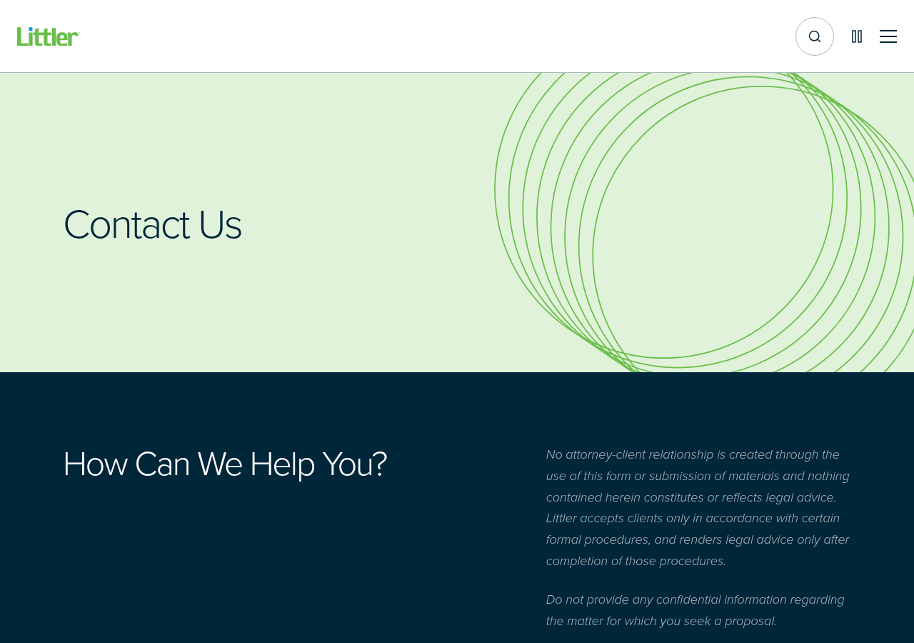 Screenshot of Contact Us | Littler