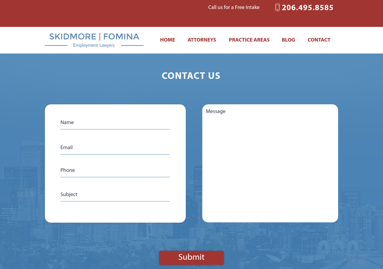 Screenshot of Contact | Seattle Bellevue Spokane | Skidmore & Fomina, PLLC
