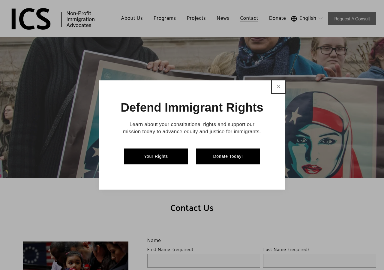 Screenshot of Contact Us — ics-law