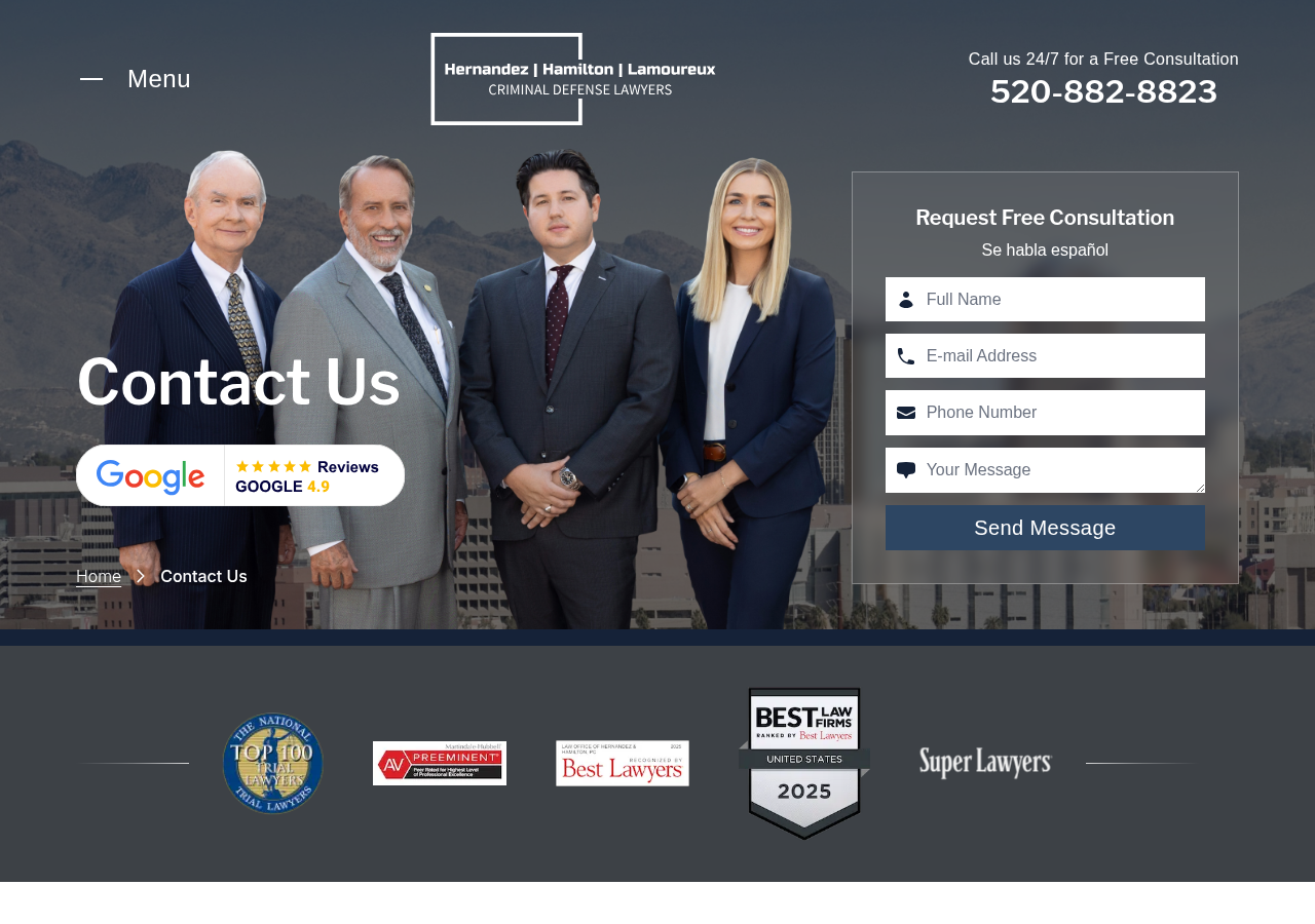 Screenshot of Contact Us - Hernandez Hamilton Lamoureux PC