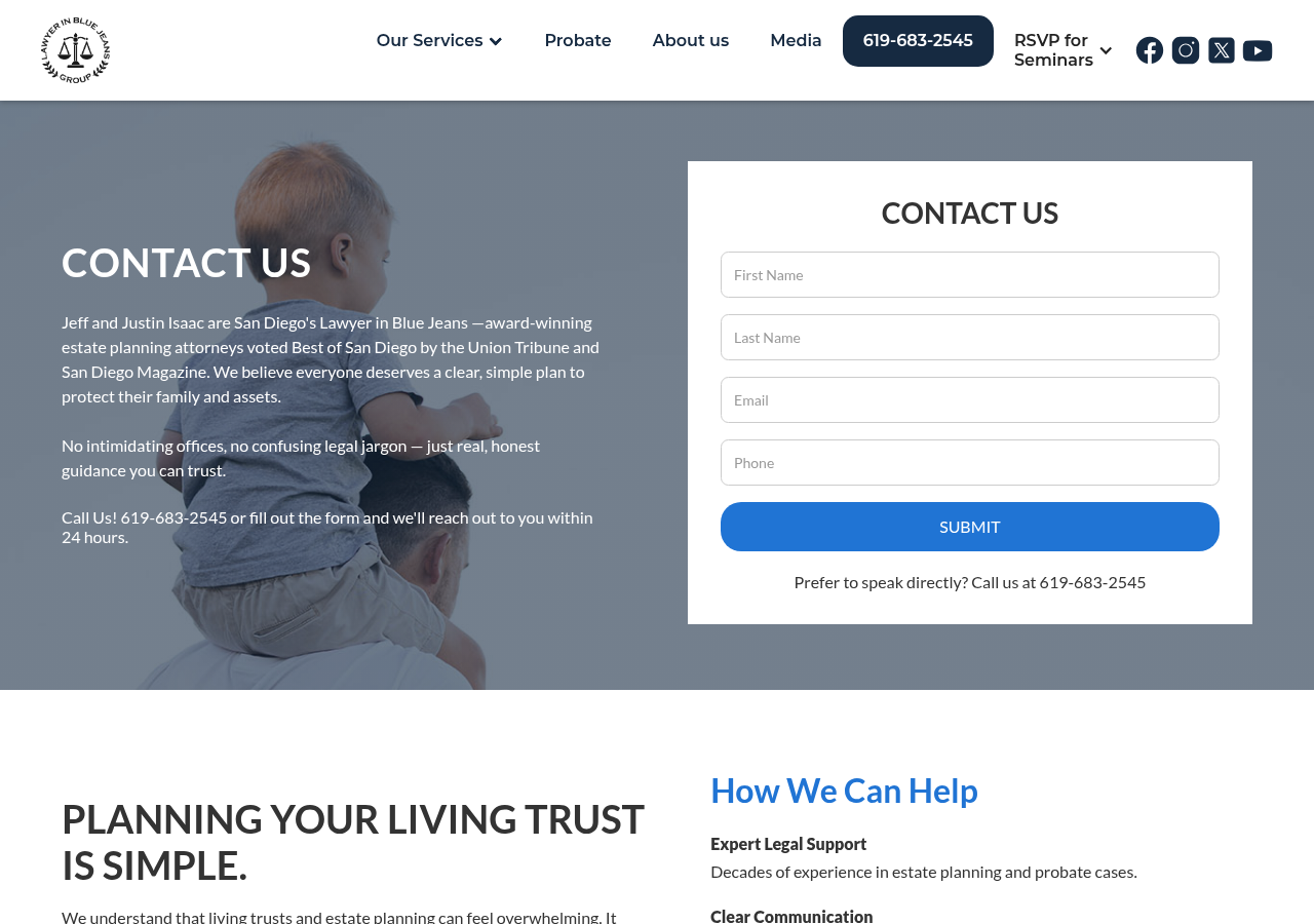 Screenshot of Contact Us