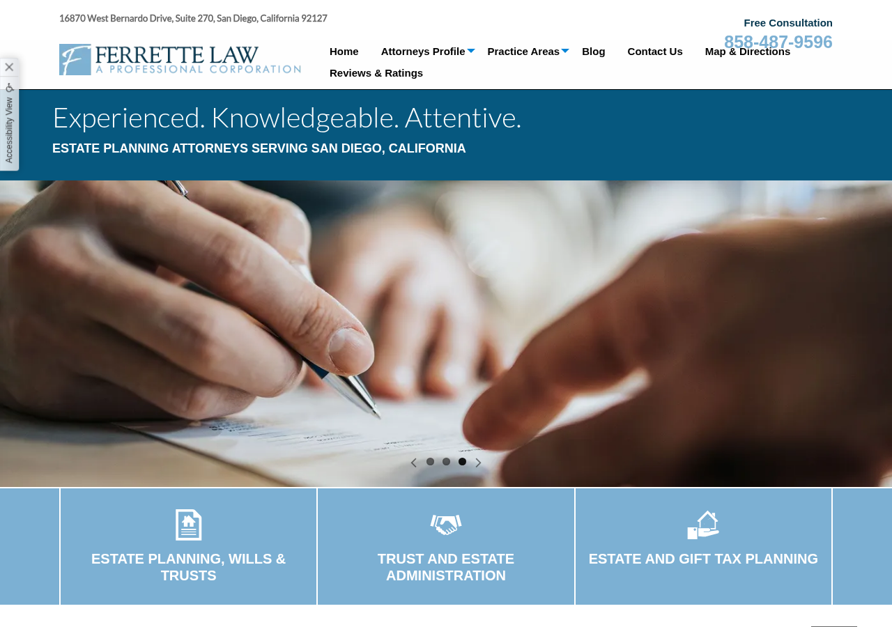 Screenshot of San Diego Law Firm, Ferrette Law, A Professional Corporation | Home