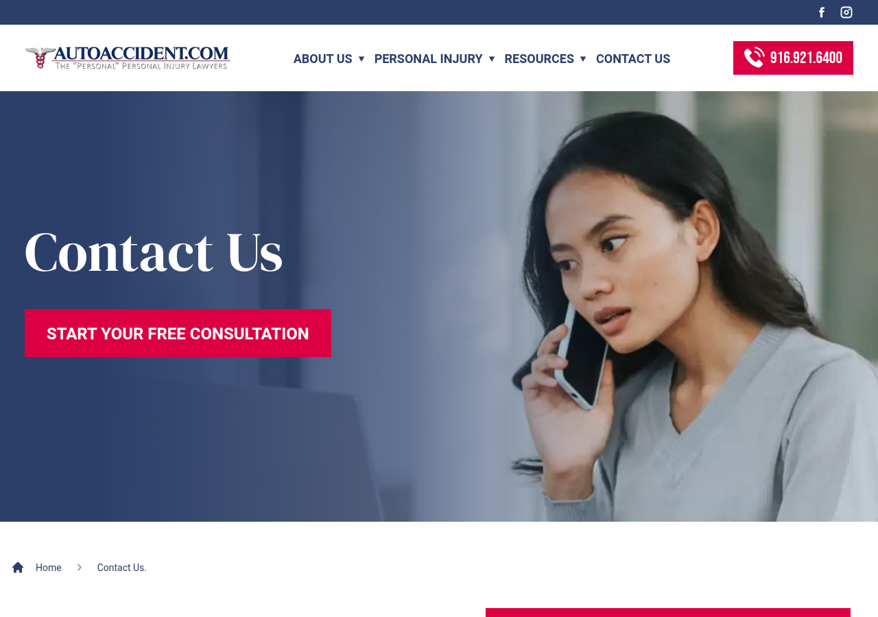 Screenshot of Contact Us | AutoAccident.com