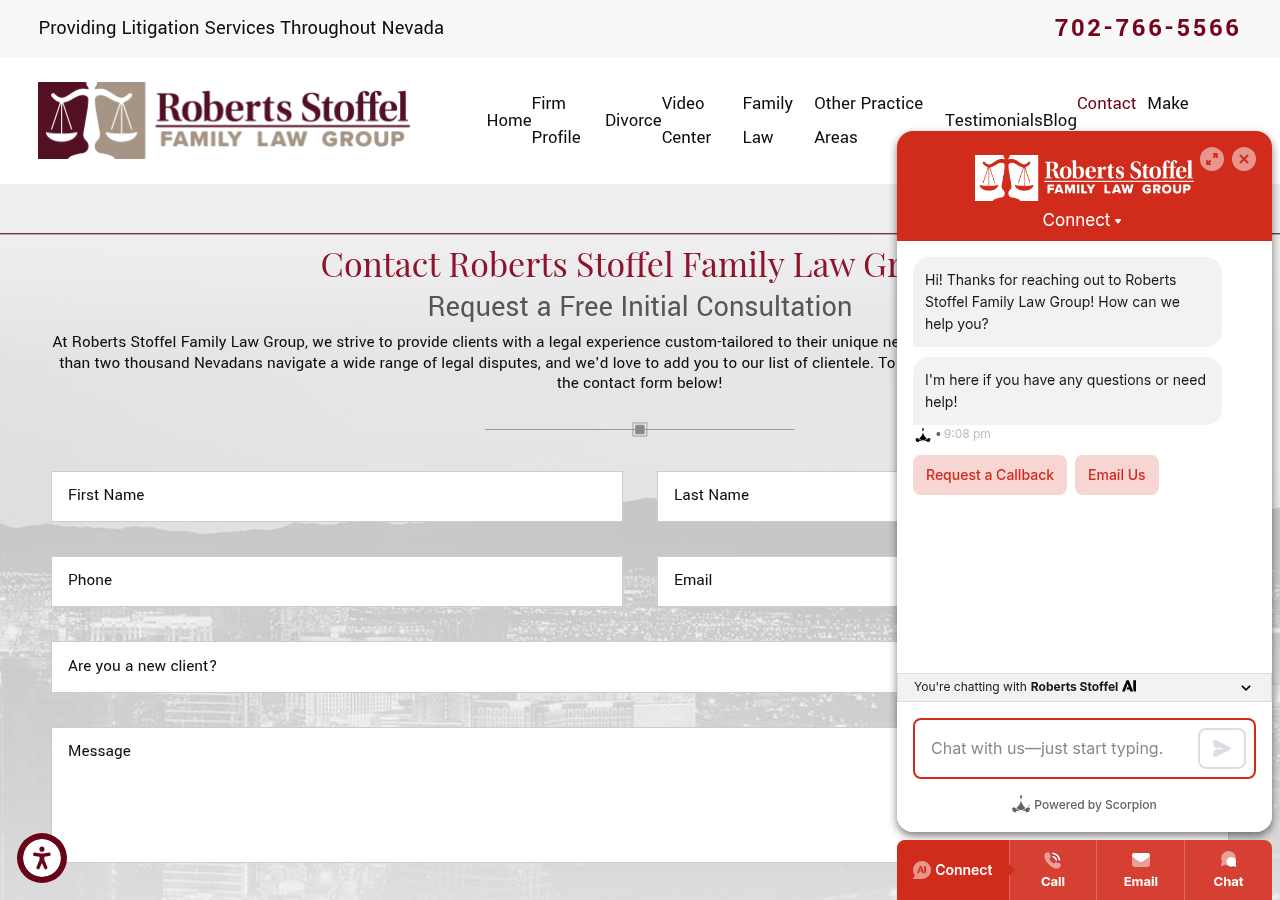 Screenshot of Contact Roberts Stoffel Family Law Group | Schedule a Consultation!