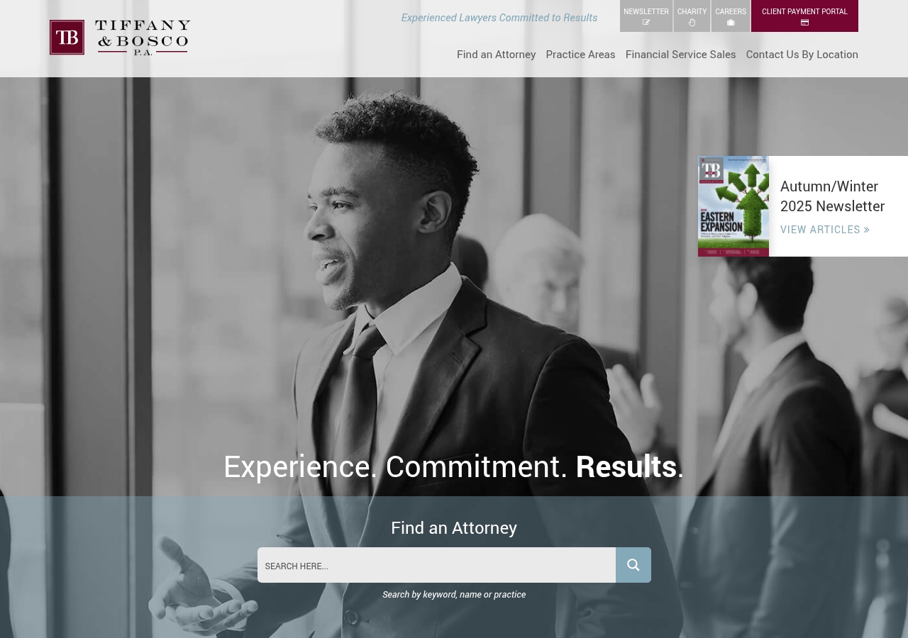 Screenshot of Tiffany & Bosco P.A. \ Law Firm