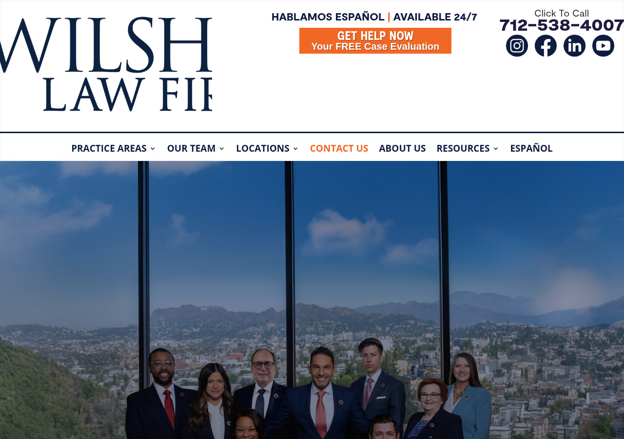 Screenshot of Contact Wilshire Law Firm | Free Consultation 24/7