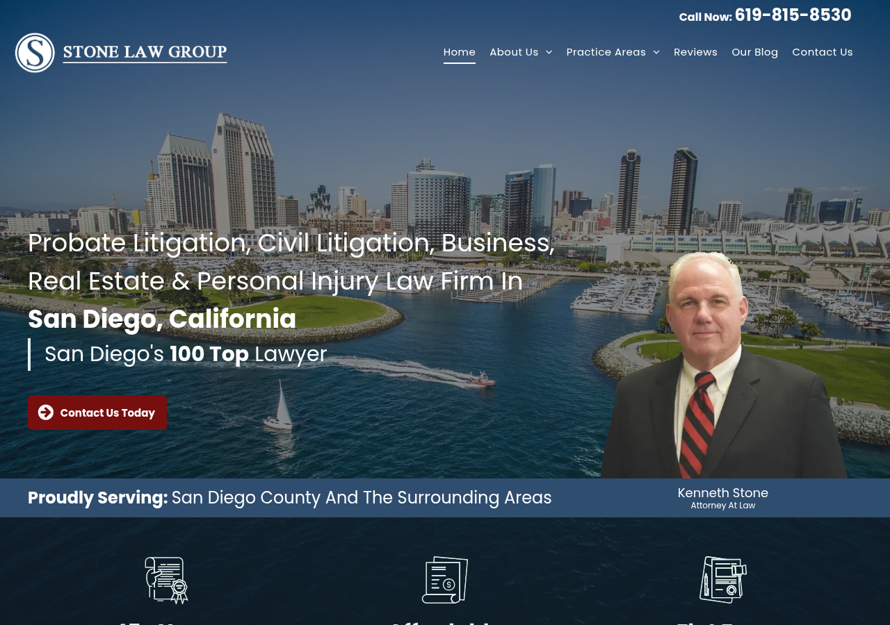 Screenshot of Estate & Probate Lawyer | The Stone Law Group | San Diego, California
  
  ""